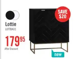 The Brick Lottie 28.5 2-Door Accent Cabinet - Glossy Black offer