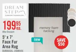 The Brick Dream Step Memory Foam Bubble Dark Grey Faux Fur Area Rug - 5' x 7' offer