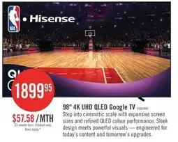 The Brick HISENSE 98 QD5N Quantum Dot 4K Smart Google TV (98QD5N) offer