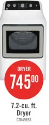 The Brick GE 7.2 Cu. Ft. Electric Dryer with SaniFresh Cycle – White - GTD49EBMRWS offer