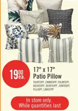 The Brick 17 x 17 Patio Pillow offer