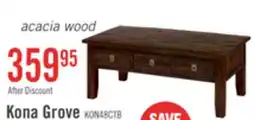 The Brick Konagrove 48 Rustic Coffee Table with Storage and Casters - Dark Brown Wood offer