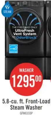 The Brick GE 5.8 Cu. Ft. Front-Load Steam Washer with SmartDispense and UltraFresh System - GFW655SPVDS offer