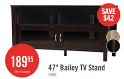 The Brick Bailey 47 TV Stand with Storage and Cable Management for TVs up to 55- Coffee Brown offer