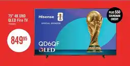 The Brick HISENSE 75 QD6QF QLED 4K UHD Smart Fire TV (75QD6QF) offer