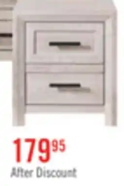 The Brick Lark Bedside 2-Drawer Nightstand, 24W x 26H - Rustic White offer
