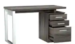The Brick Oscar 47 Reversible Office Desk with Storage - Grey offer