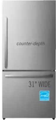 The Brick Hisense 31 17 Cu. Ft. Bottom-Mount Refrigerator - Titanium - RB17A2CSE offer
