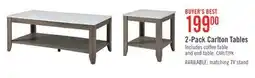 The Brick Carlton 47.5 Modern 2-Pack Coffee + End Table with Shelf - Taupe offer