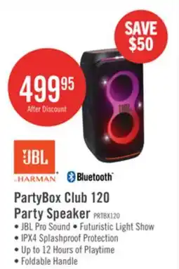 The Brick JBL PartyBox Club 120 160W JBL Pro Sound Wireless Party Speaker (JBLPBCLUB120AM) offer