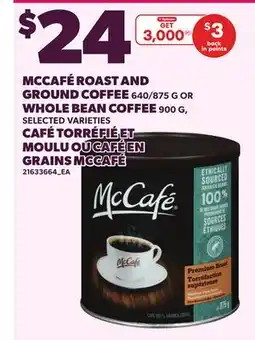 Independent City Market MCCAFÉ ROAST AND GROUND COFFEE, 640/875 G OR WHOLE BEAN COFFEE offer