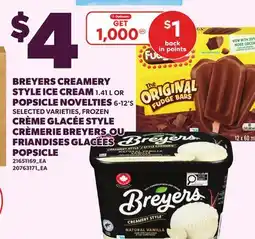 Independent City Market BREYERS CREAMERY STYLE ICE CREAM 1.41 L OR POPSICLE NOVELTIES 6-12'S offer