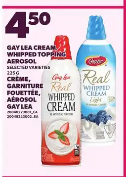 Independent City Market GAY LEA CREAM, WHIPPED TOPPING AEROSOL offer