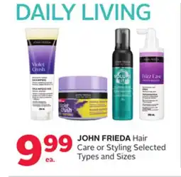 Rexall JOHN FRIEDA Hair Care or Styling offer