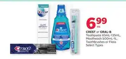 Rexall CREST or ORAL-B Toothpaste 65mL-135mL, Mouthwash 500mL-1L, Toothbrushes or Floss offer