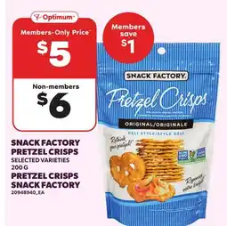 Independent City Market SNACK FACTORY PRETZEL CRISPS offer