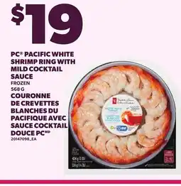 Independent City Market PC PACIFIC WHITE SHRIMP RING WITH MILD COCKTAIL SAUCE offer