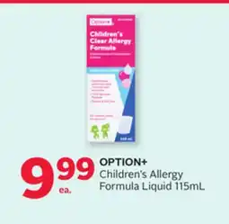 Rexall OPTION+ Children's Allergy Formula Liquid offer