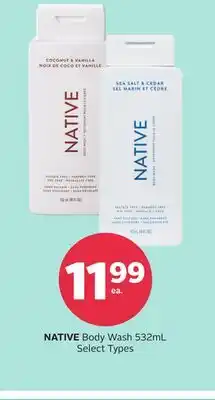 Rexall NATIVE Body Wash offer