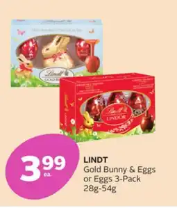 Rexall LINDT Gold Bunny & Eggs or Eggs 3-Pack offer