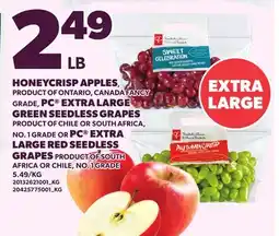 Independent City Market HONEYCRISP APPLES, PC EXTRA LARGE GREEN SEEDLESS GRAPES, PC EXTRA LARGE RED SEEDLESS GRAPES offer