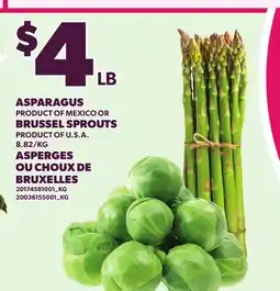 Independent City Market ASPARAGUS, BRUSSEL SPROUTS, 8.82/KG offer