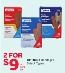 Rexall OPTION+ Bandages offer