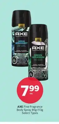 Rexall AXE Fine Fragrance Body Spray offer