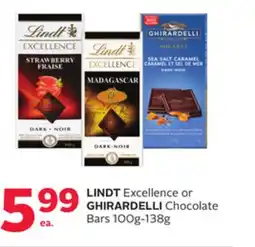 Rexall LINDT Excellence or GHIRARDELLI Chocolate Bars offer