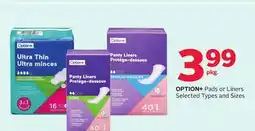 Rexall OPTION + Pads or Liners offer