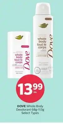 Rexall DOVE Whole Body Deodorant offer