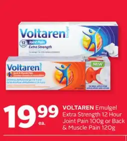 Rexall VOLTAREN Emulgel Extra Strength 12 Hour Joint Pain 100g or Back & Muscle Pain offer