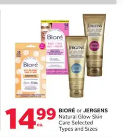 Rexall BIORÉ or JERGENS Natural Glow Skin Care offer
