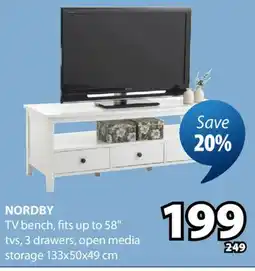 JYSK NORDBY TV bench offer