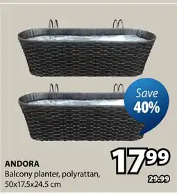 JYSK ANDORA Balcony planter, polyrattan offer