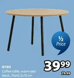 JYSK NYBO Coffee table, warm oak offer