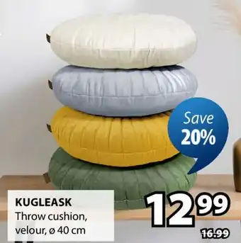 JYSK KUGLEASK Throw cushion offer
