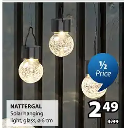 JYSK NATTERGAL Solar hanging offer
