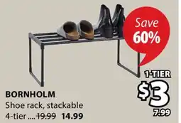 JYSK BORNHOLM Shoe rack, stackable 1-TIER offer