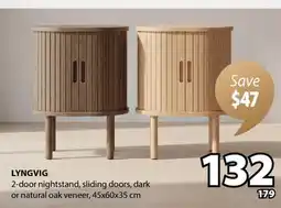 JYSK LYNGVIG 2-door nightstand offer