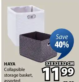 JYSK HAYA Collapsible storage basket offer