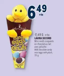 Familiprix LAURA SECORD Milk chocolate candy mini eggs with plush offer