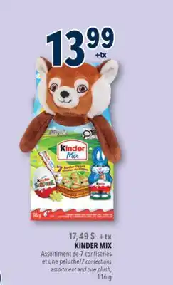 Familiprix KINDER MIX 7confections assortment and one plush offer