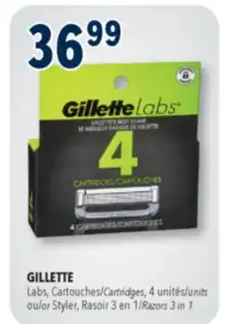 Familiprix GILLETTE Labs, Cartridges, 4units or Styler, Razors 3in 1 offer