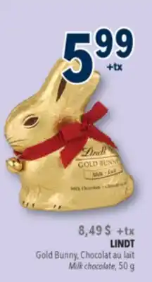 Familiprix LINDT Gold Bunny, Milk chocolate offer