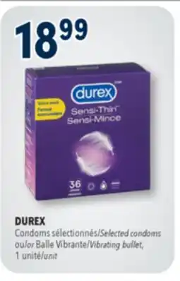 Familiprix DUREX Selected condoms or Vibrating bullet, 1 unit offer