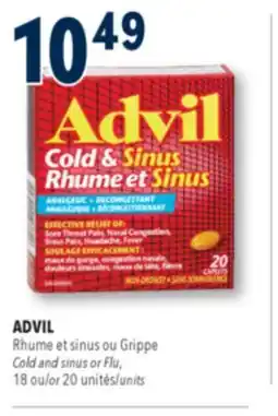 Familiprix ADVIL Cold and sinus or Flu offer