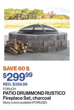 Patrick Morin RUSTICO Fireplace Set, charcoal offer