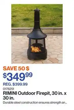 Patrick Morin RIMINI Outdoor Firepit, 30 in. x 30 in offer