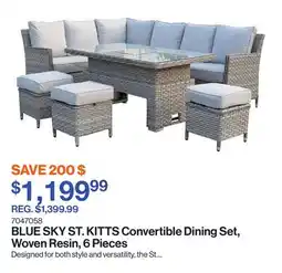 Patrick Morin ST. KITTS Convertible Dining Set, Woven Resin, 6 Pieces offer